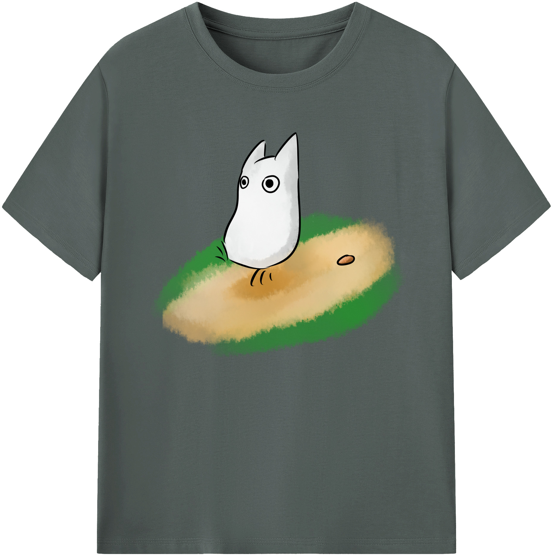 （画像用） となりのトトロ 草壁メイ 草壁サツキ My Neighbor Totoro Satsuki Kusakabe Mei Kusakabe 綿100％ メンズ半袖Tシャツ｜肌触りやわらか＆通気性